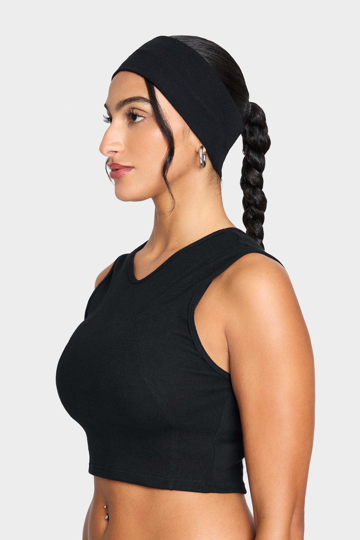 black obsidian merino wool headband