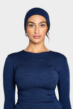 lapis blue merino wool headband