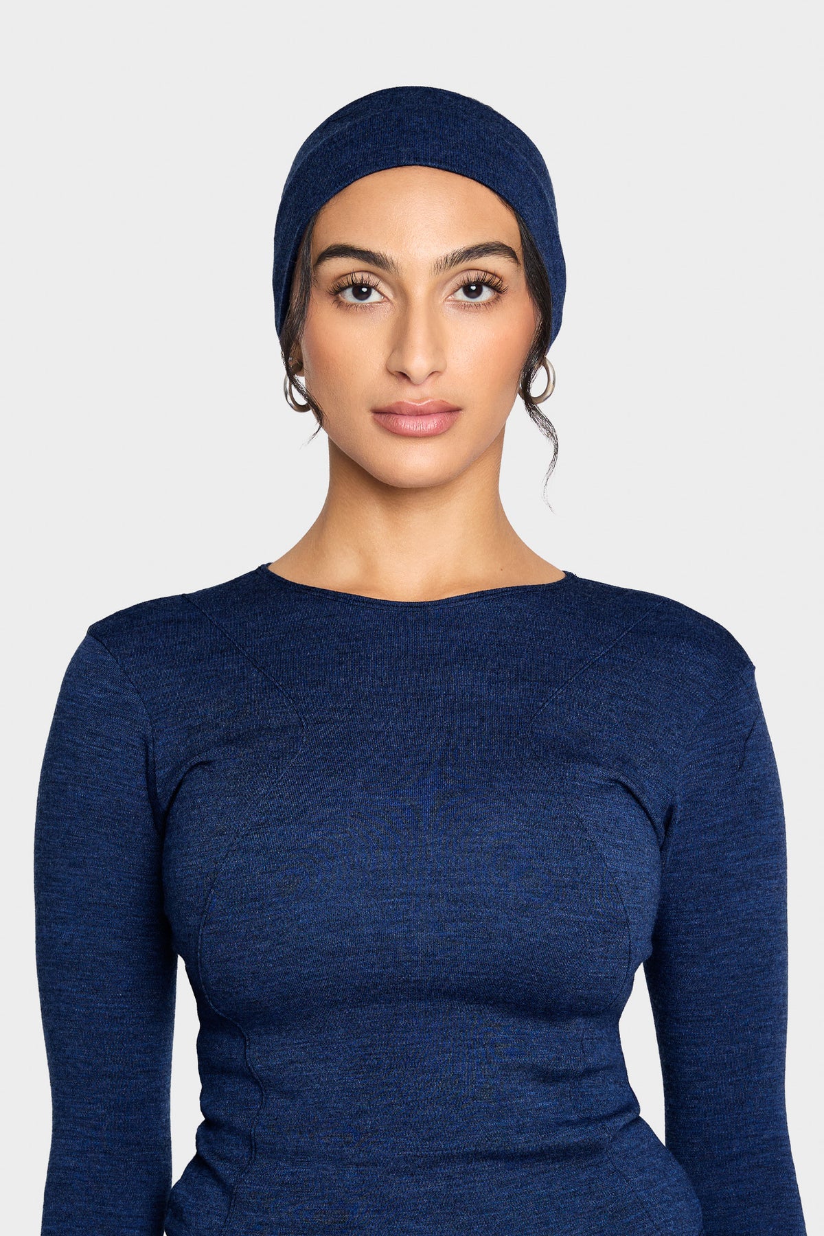 lapis blue merino wool headband