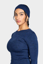 lapis blue merino wool headband