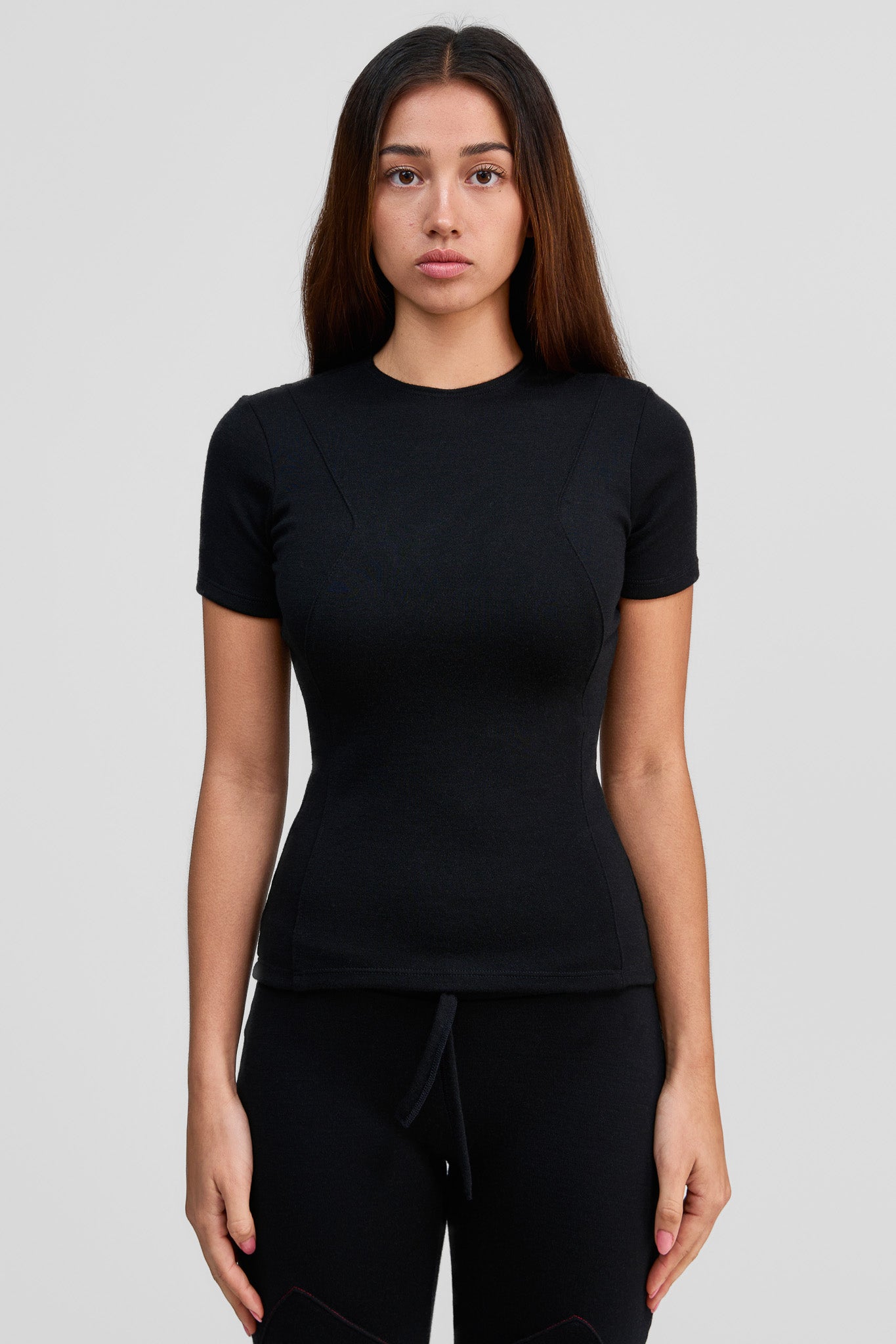 black obsidian merino wool shirt