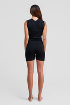 black obsidian merino wool shorts