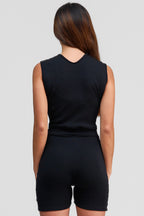 black obsidian merino wool tank top