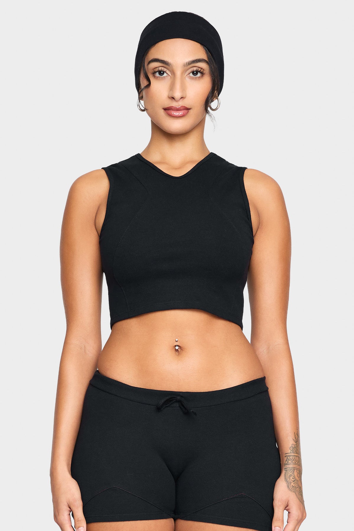 black obsidian organic cotton tank top