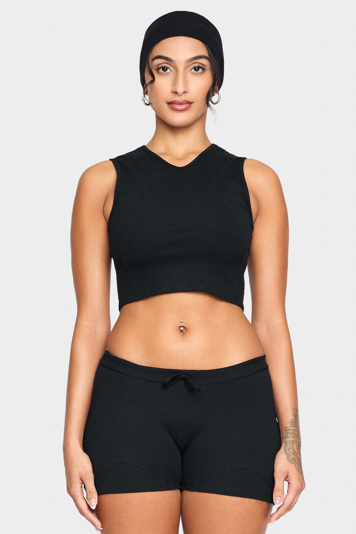 black obsidian organic cotton tank top
