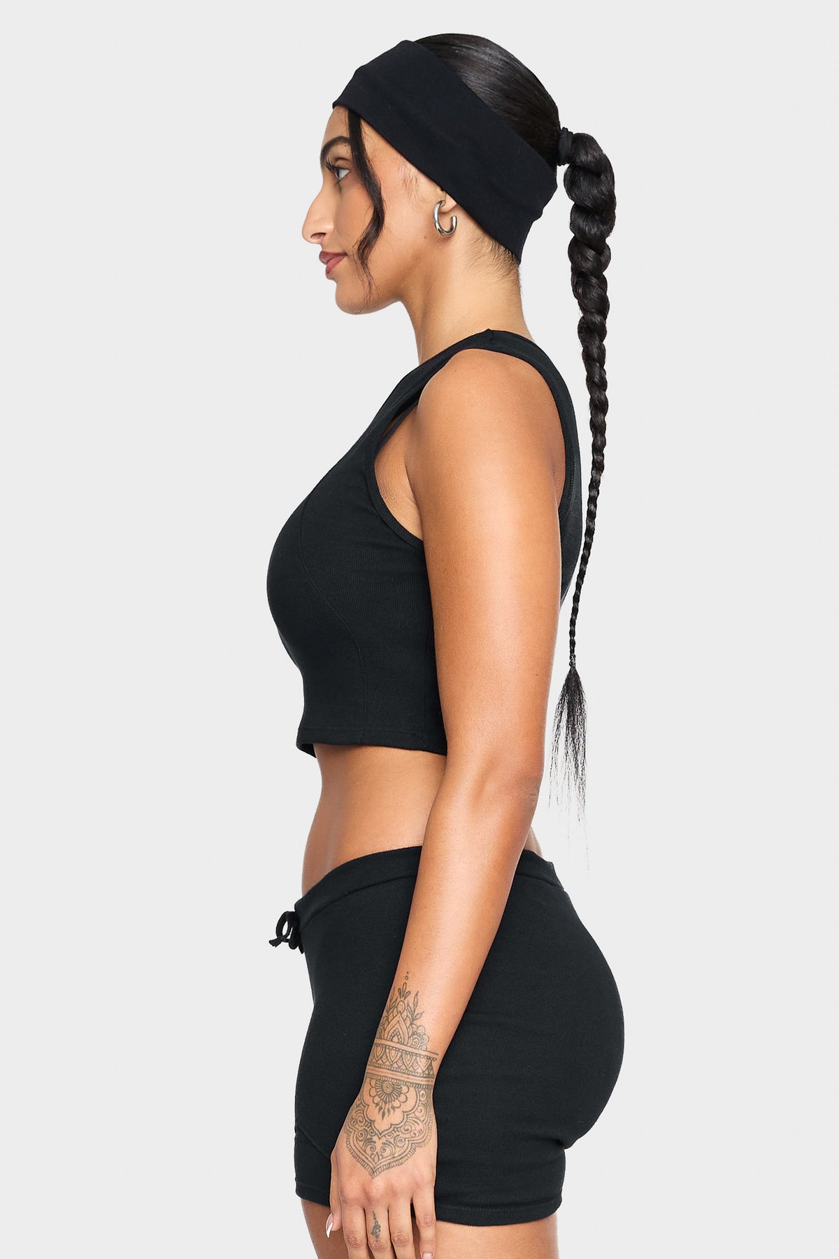 black obsidian organic cotton tank top