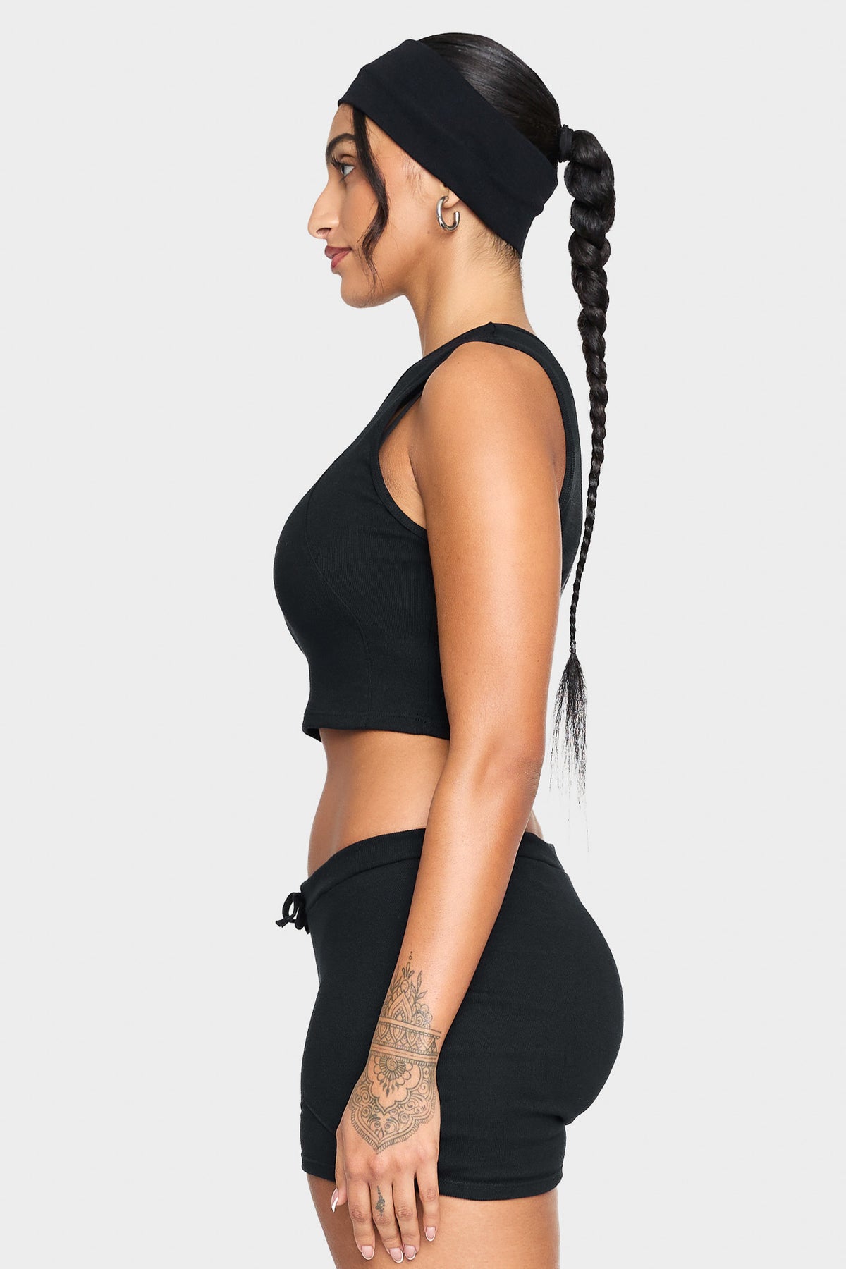 black obsidian organic cotton tank top