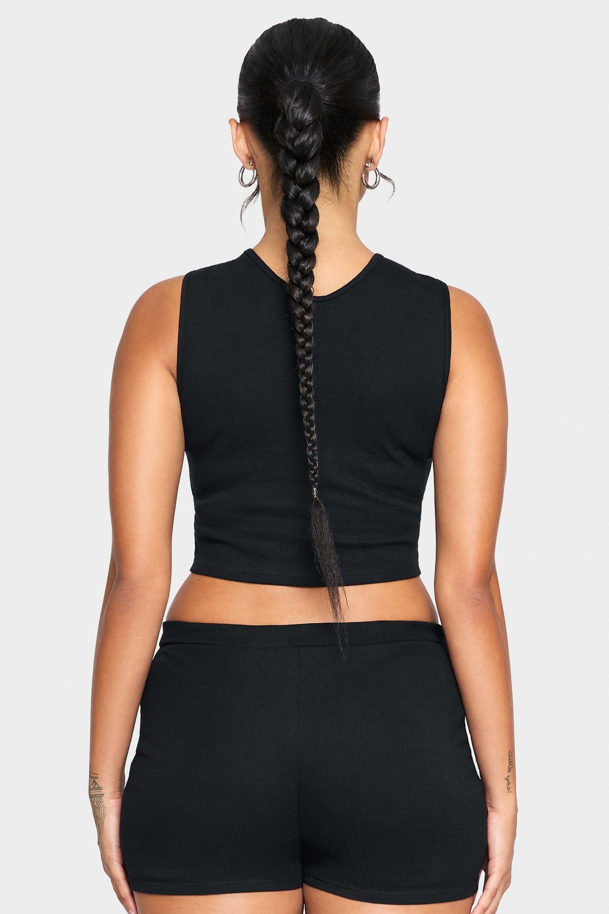black obsidian organic cotton tank top