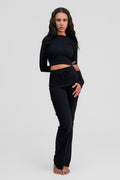 black obsidian organic cotton pants
