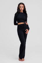 black obsidian organic cotton pants