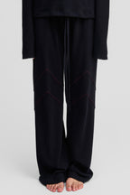 black organic cotton loose pants