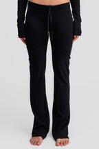 black obsidian organic cotton low rise pants