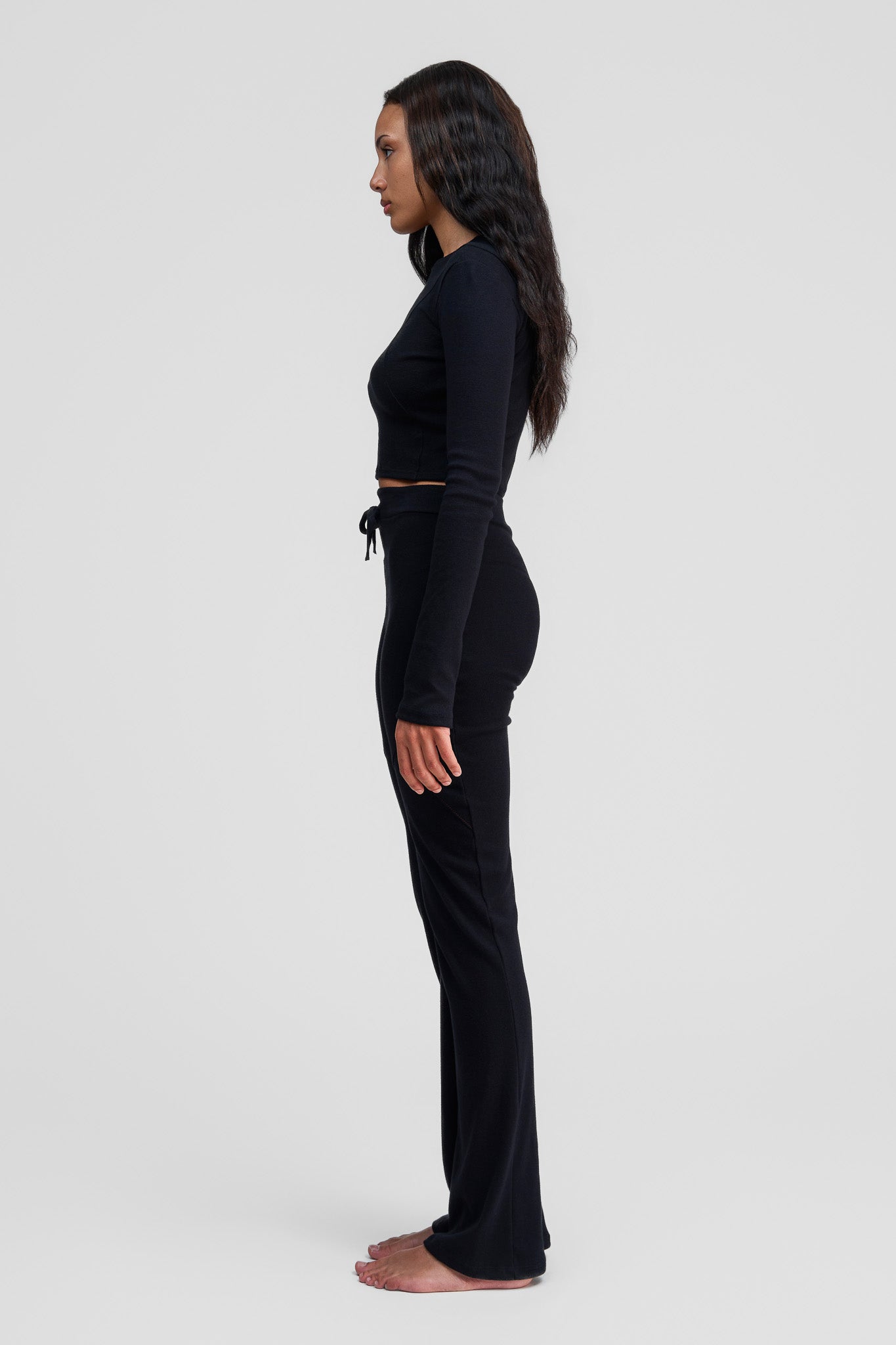 black obsidian organic cotton pants