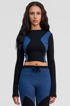 azurite merino wool long sleeve shirt