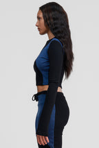 azurite merino wool long sleeve shirt