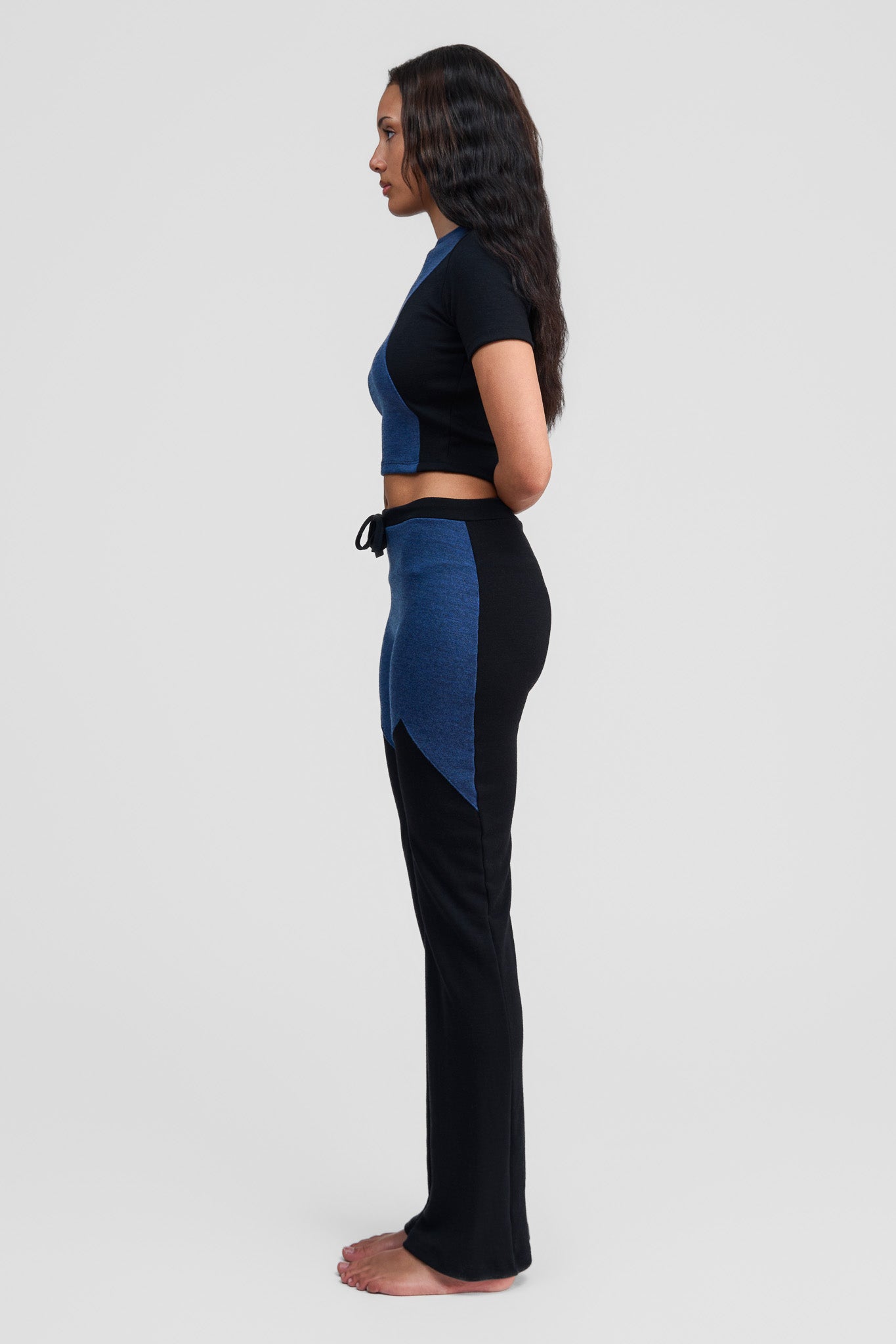 azurite merino wool pants