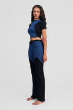 azurite merino wool pants