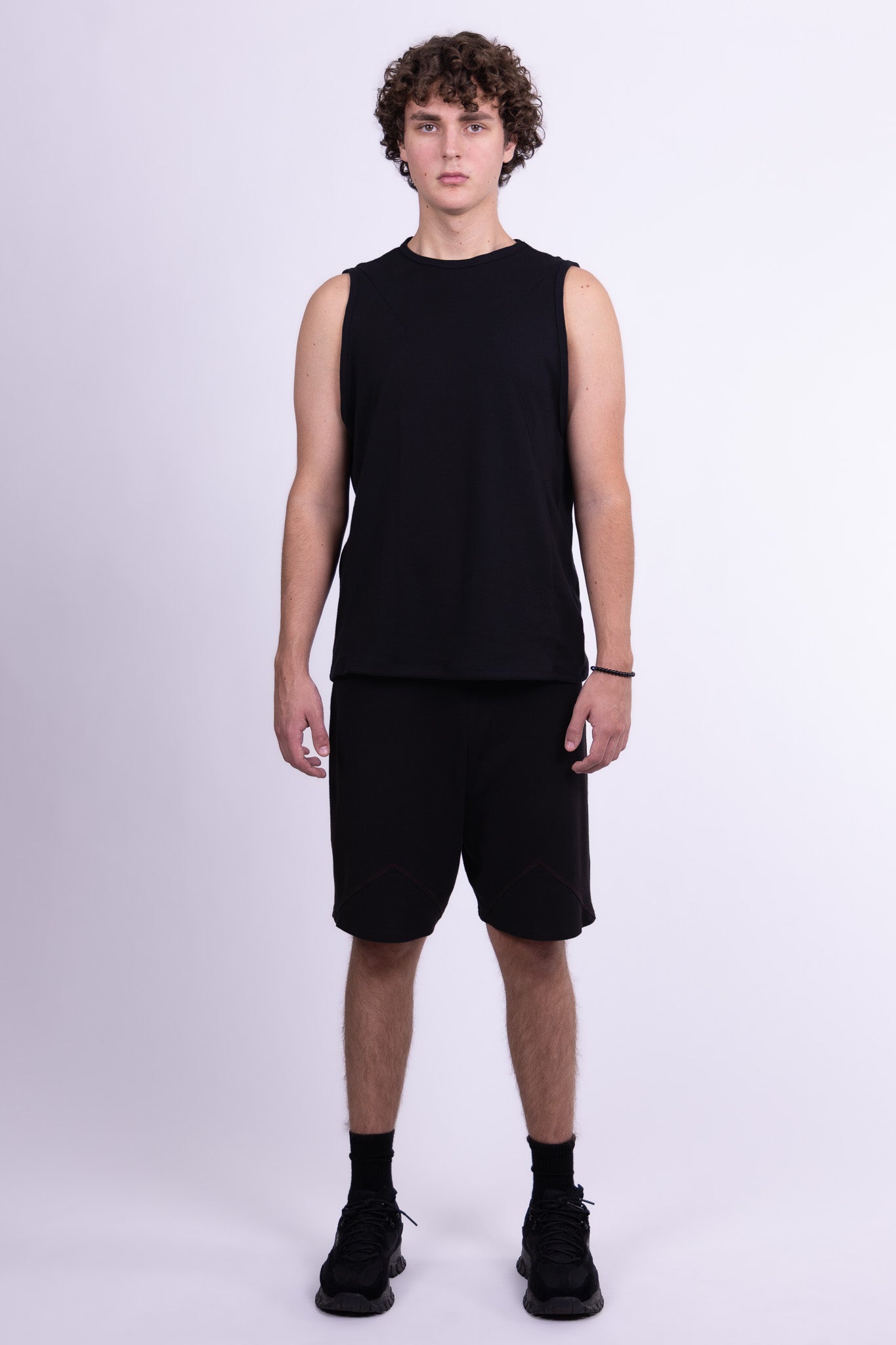 black organic cotton tank top