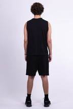 black organic cotton tank top