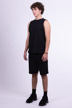 black organic cotton tank top