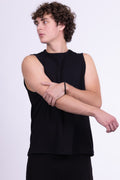 black organic cotton tank top