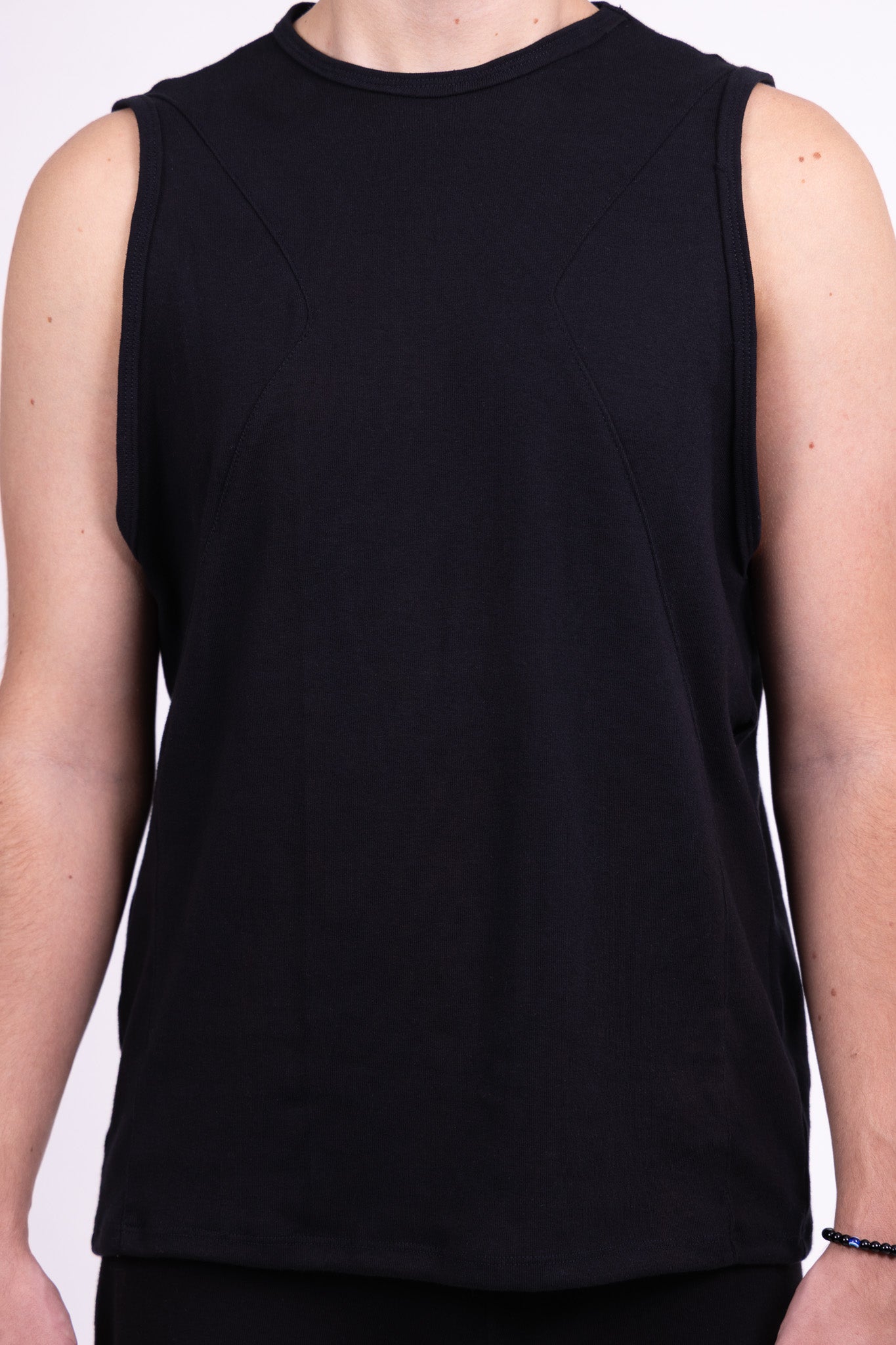 black organic cotton tank top