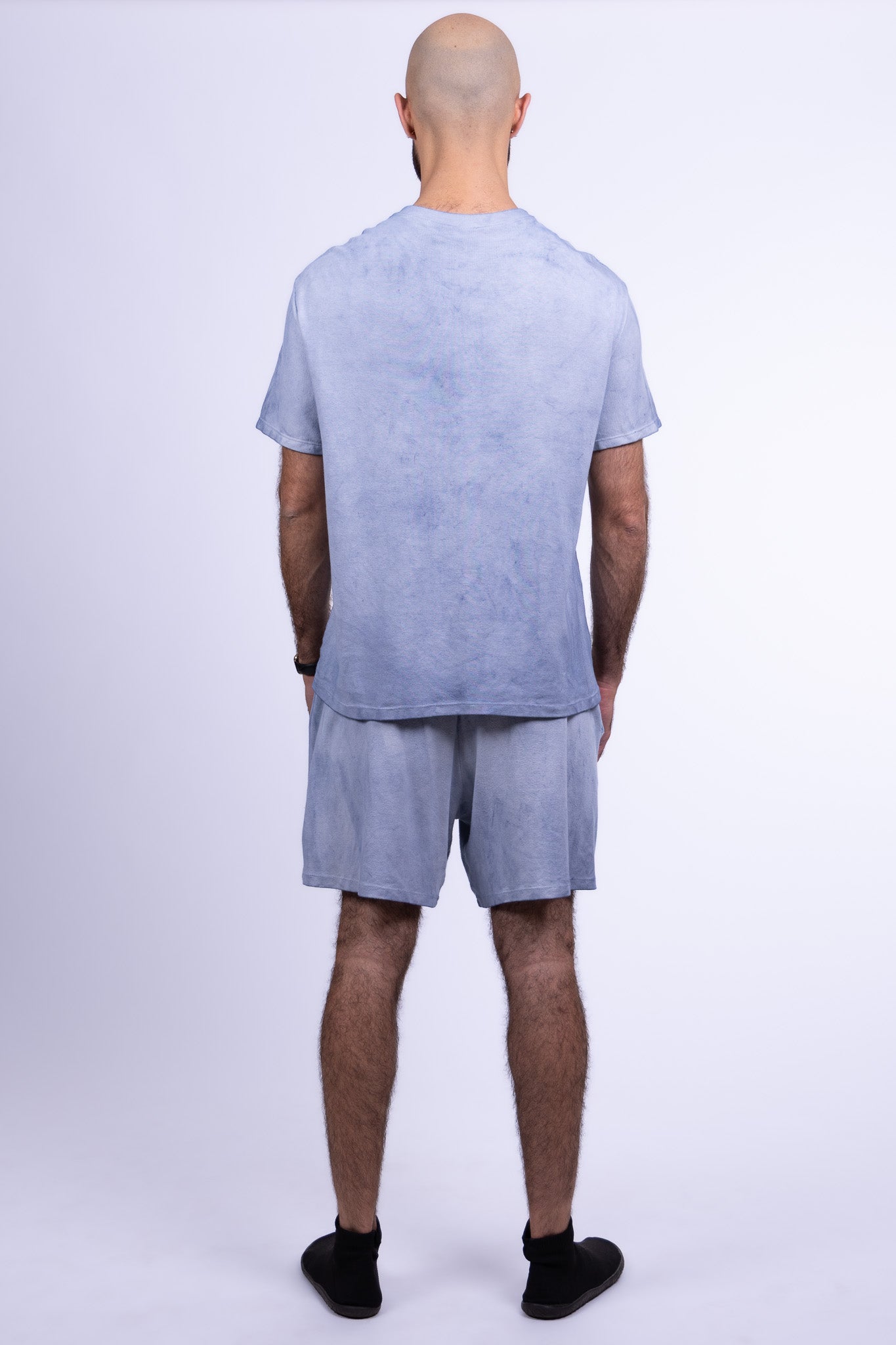 indigo blue organic cotton shirt