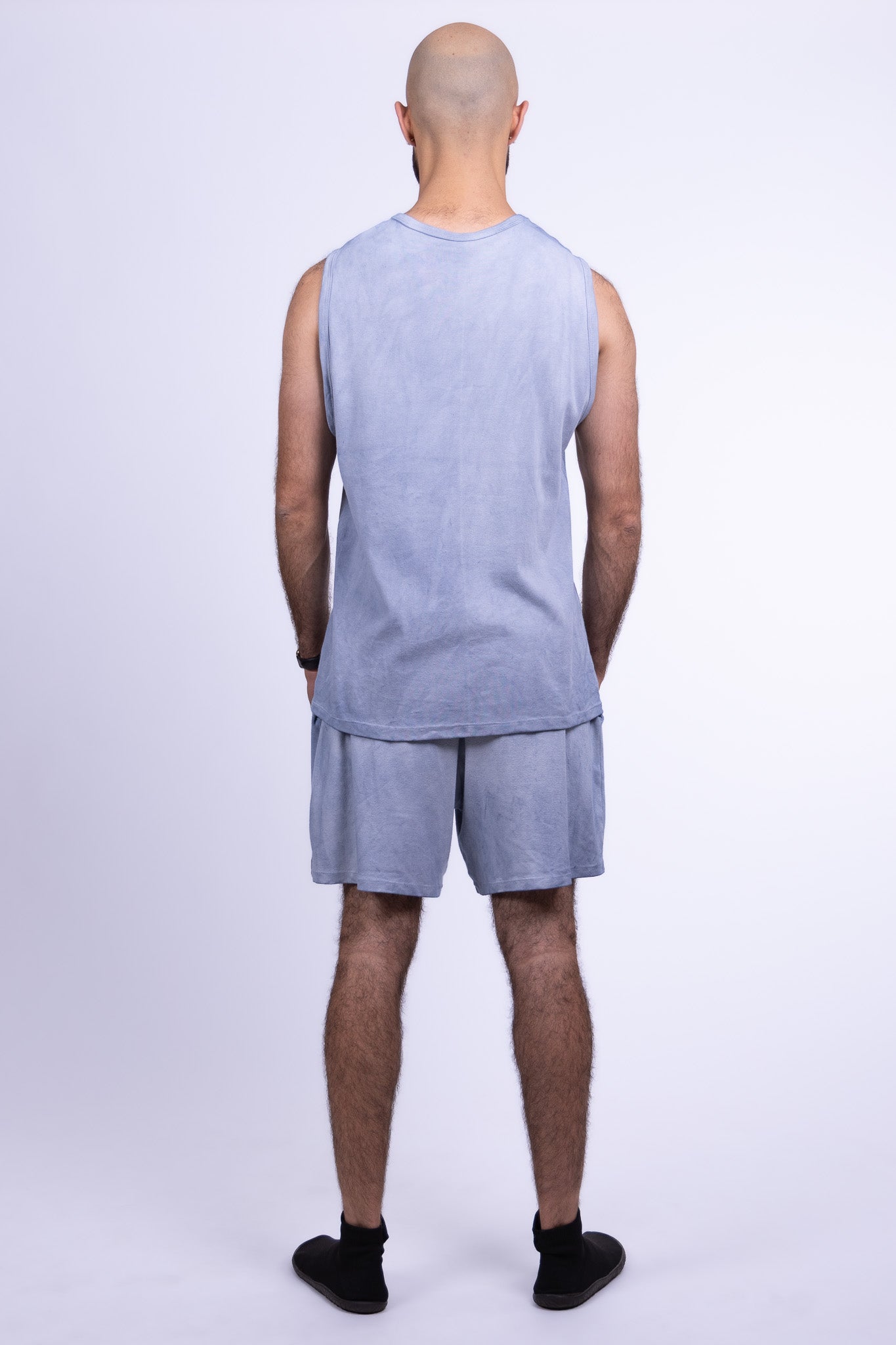 indigo blue organic cotton tank top