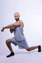 indigo blue organic cotton tank top