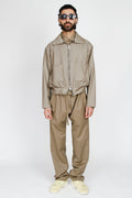 michelozzo olive wool jacket