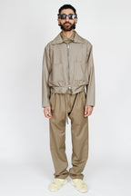 michelozzo olive wool jacket