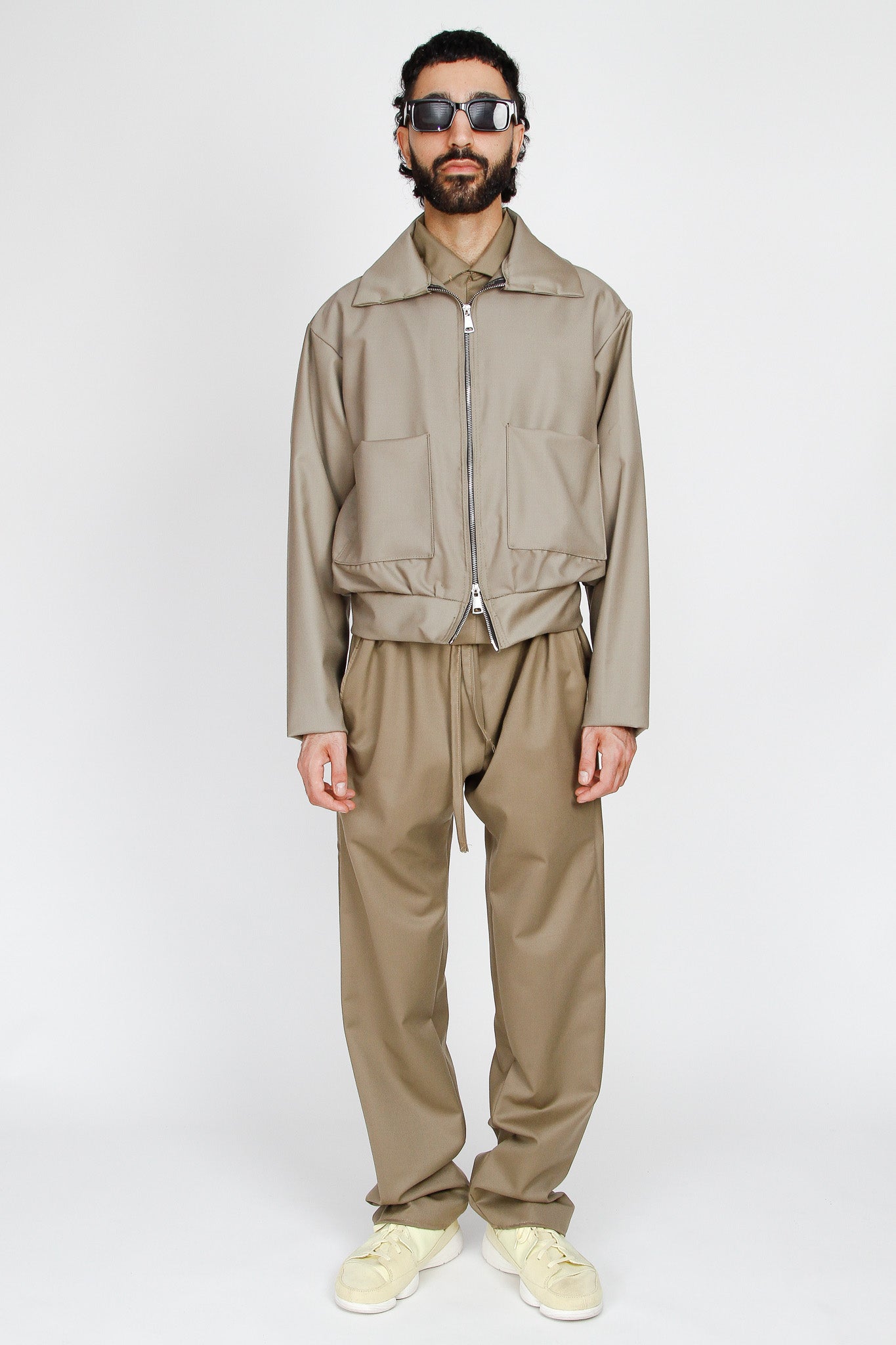 michelozzo olive wool jacket
