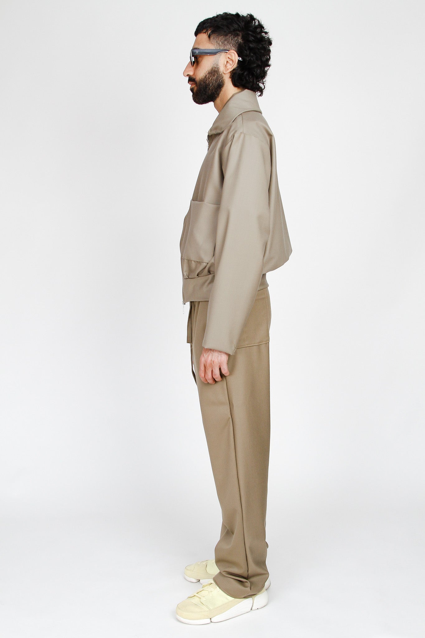 michelozzo olive wool jacket