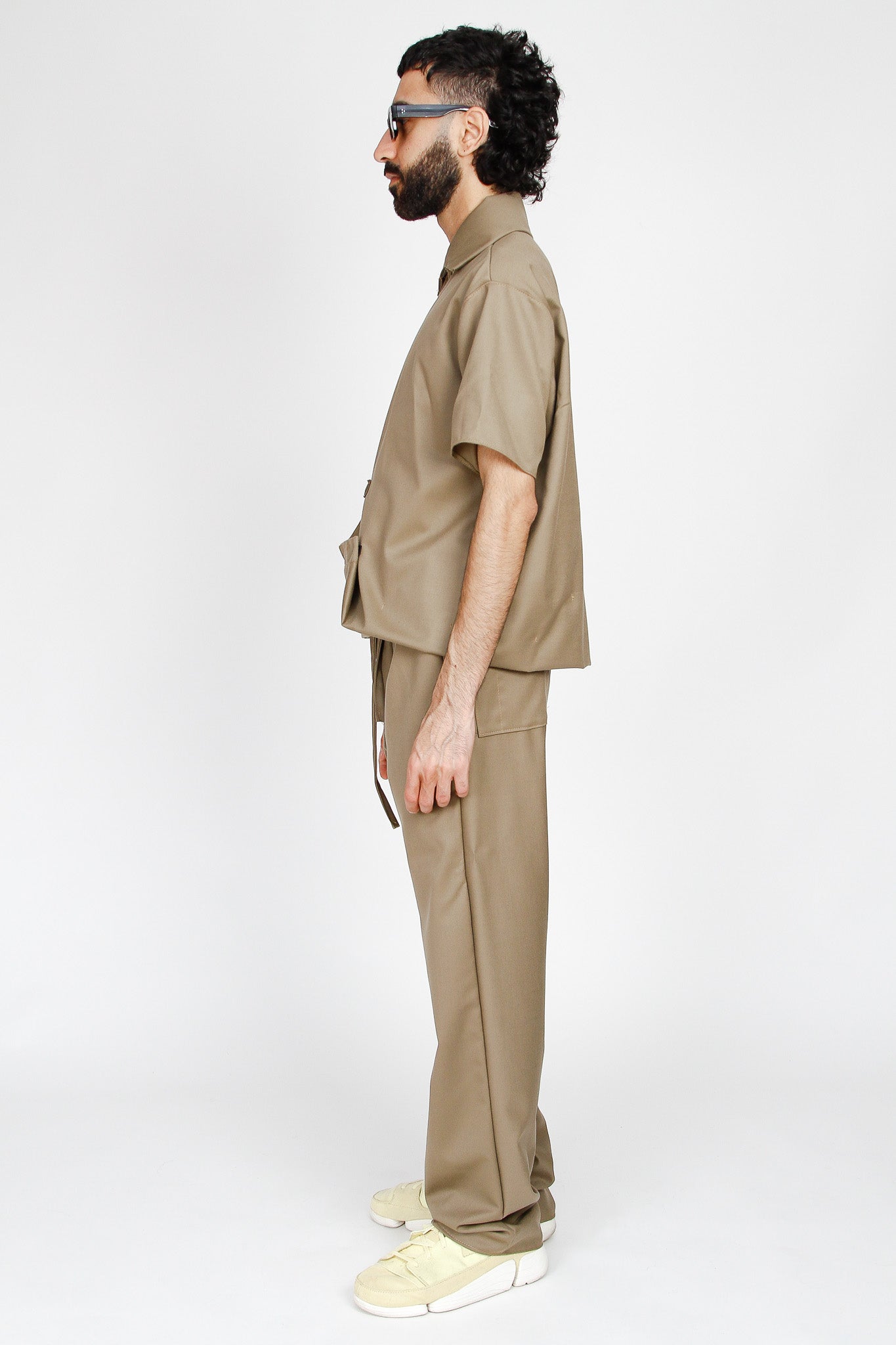 gran maestro wool suit (olive)