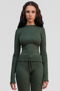 jade merino wool long sleeve shirt
