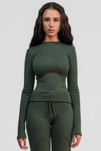 jade merino wool long sleeve shirt