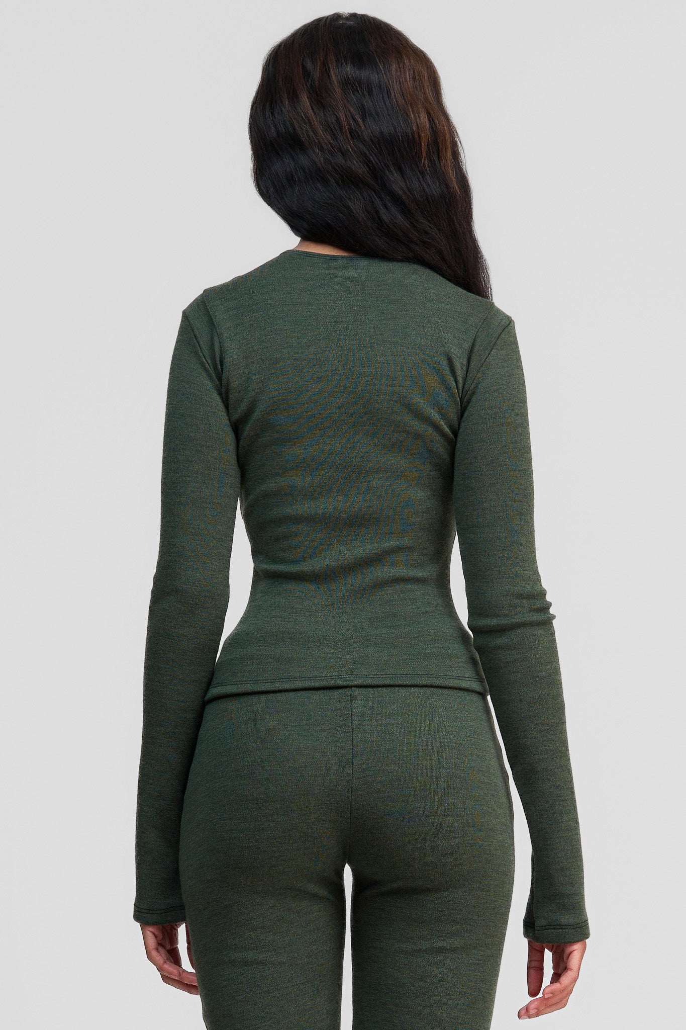 jade merino wool long sleeve shirt