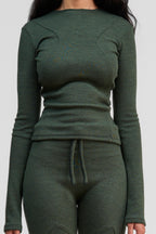 jade merino wool long sleeve shirt