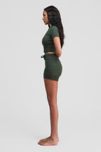 jade merino wool shorts
