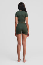 jade merino wool shorts