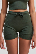 jade merino wool shorts