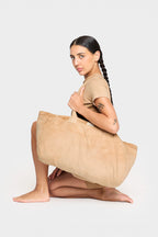 tannin brown organic cotton tote bag