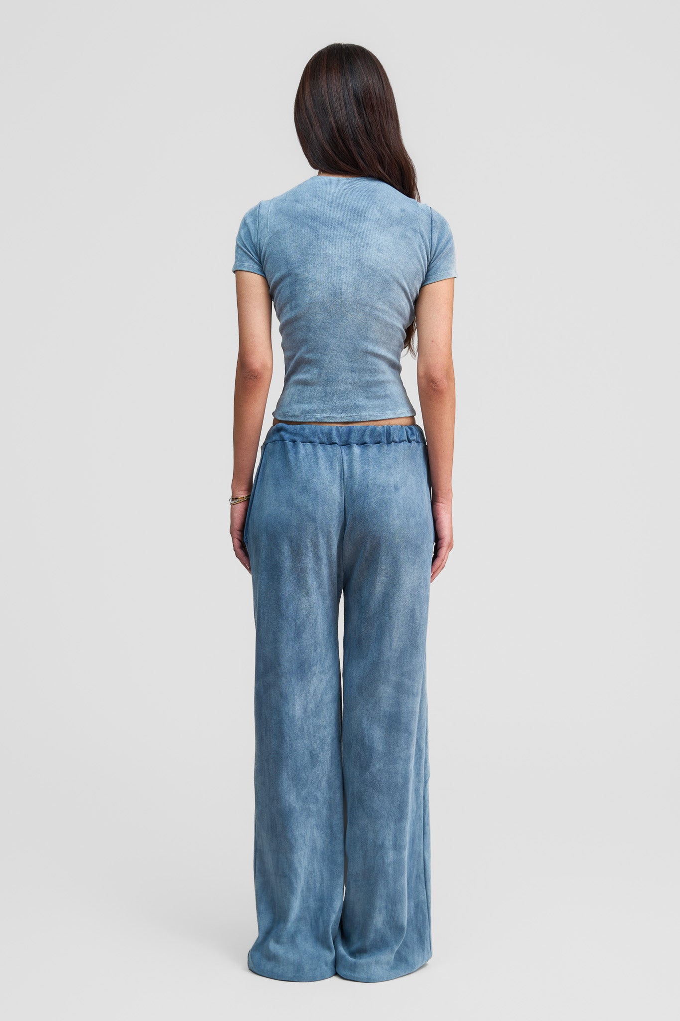 indigo blue organic cotton loose pants
