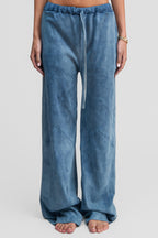 indigo blue organic cotton loose pants