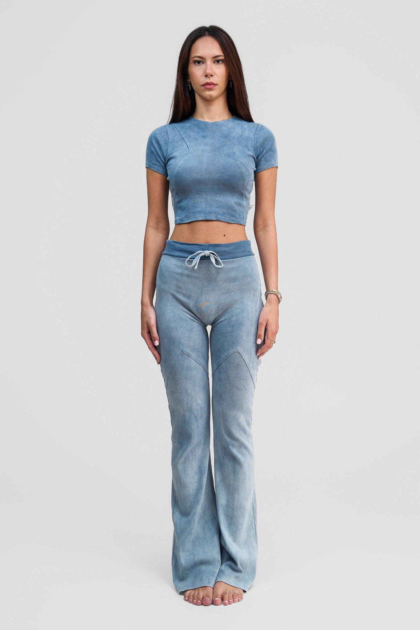 indigo blue organic cotton pants
