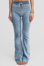 indigo blue organic cotton pants