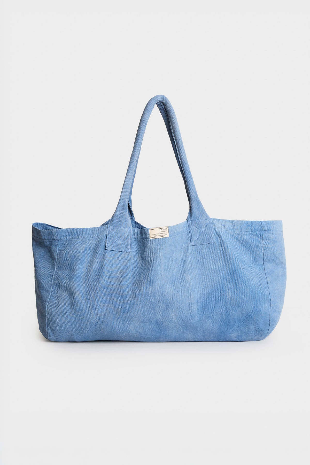 indigo blue organic cotton tote bag