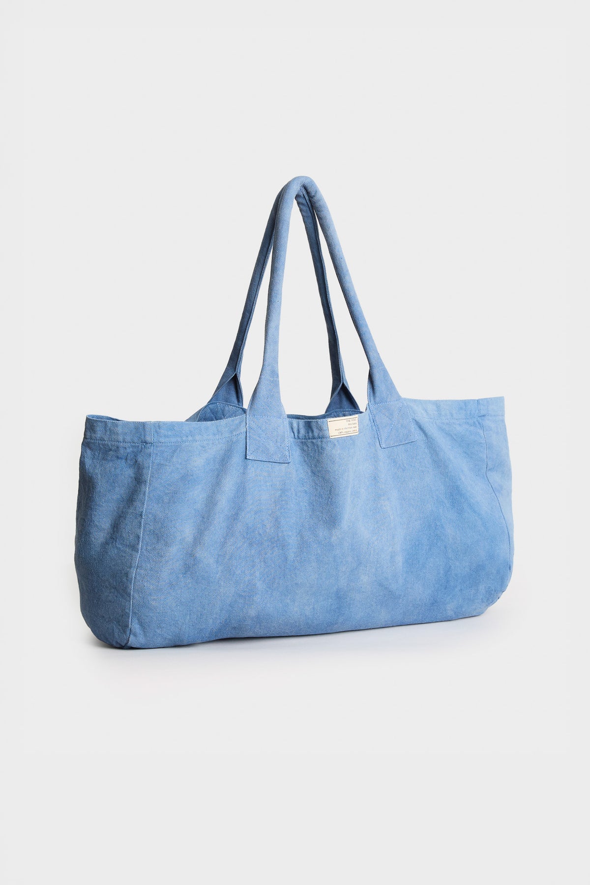 indigo blue organic cotton tote bag