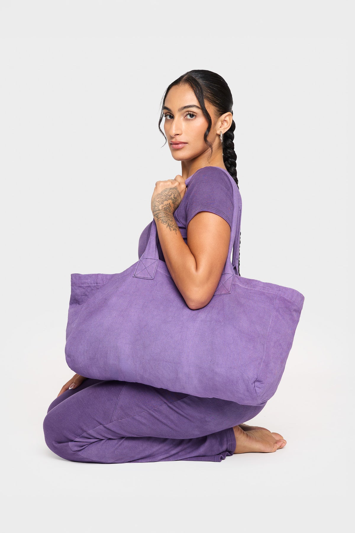 amethyst organic cotton tote bag