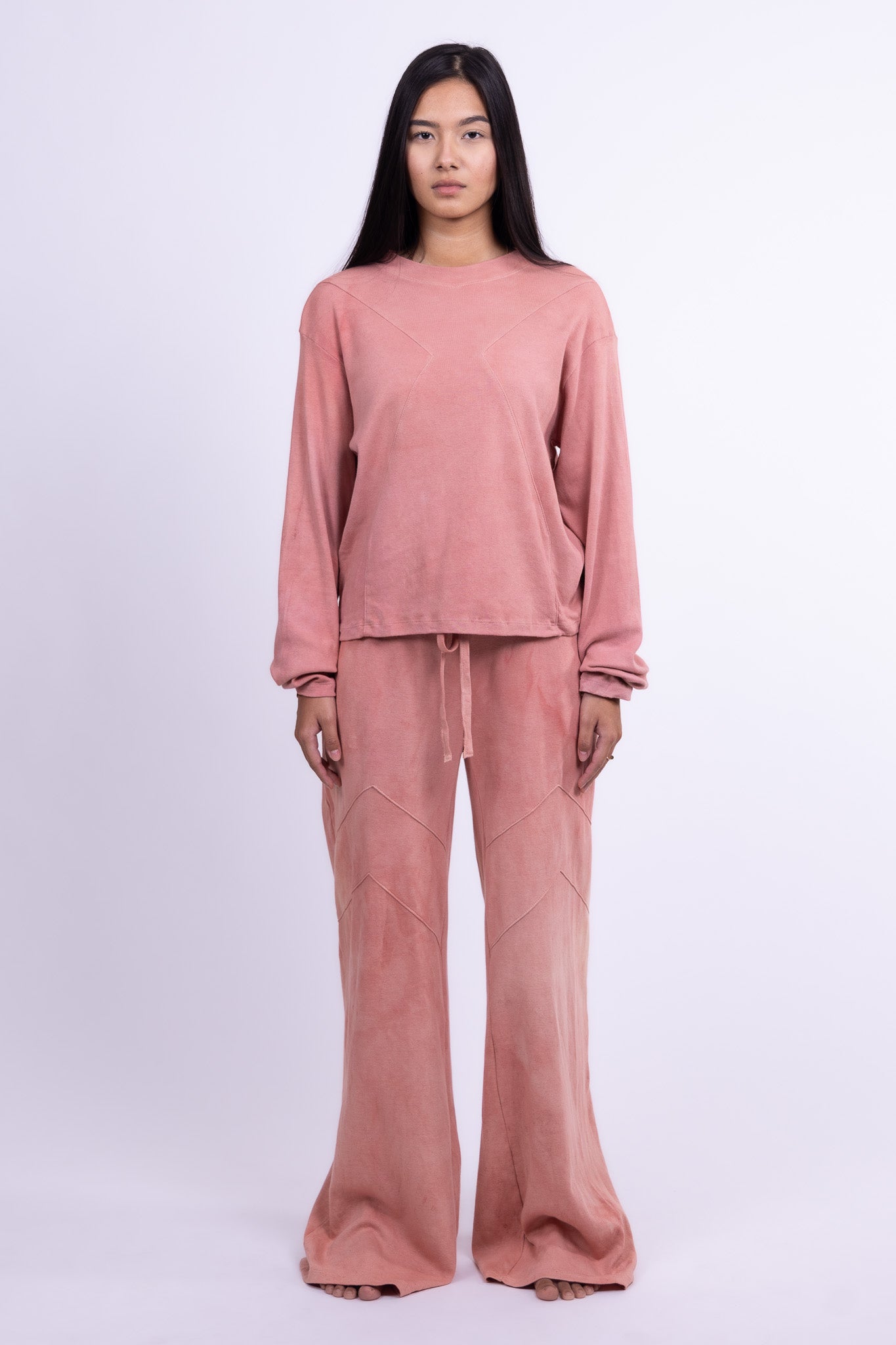 rose quartz organic cotton loose pants